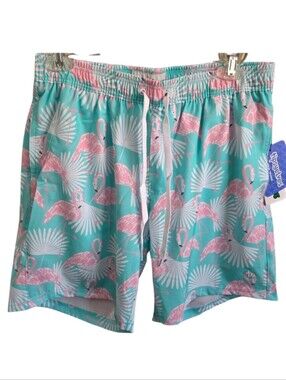 Tipsy Elves Flamingo Swim Trunks Men’s Medium NWT